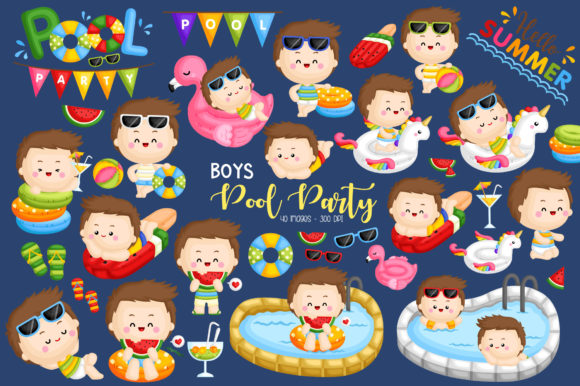 Download Pool Party Clipart - Cute Kids Clip Art - Premium Resources